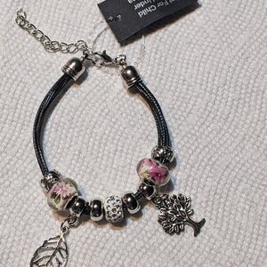 NEW CHUNS PANDORA LIKE BRACELET TREE OF LIFE & LEAF
